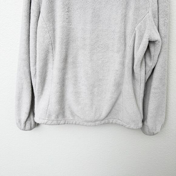[The North Face] Light Gray Fuzzy Fleece Full Zip Osito Jacket Size Medium M - Picture 7 of 10
